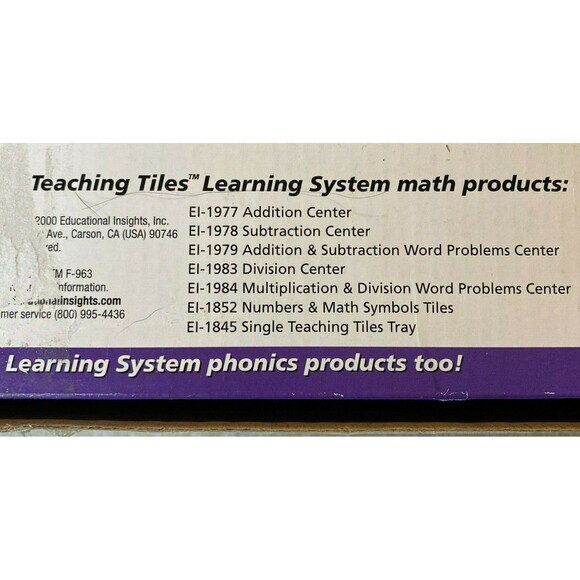 Teaching Tiles Math Learning System Educational Insights Multiplication Center - Picture 7 of 8